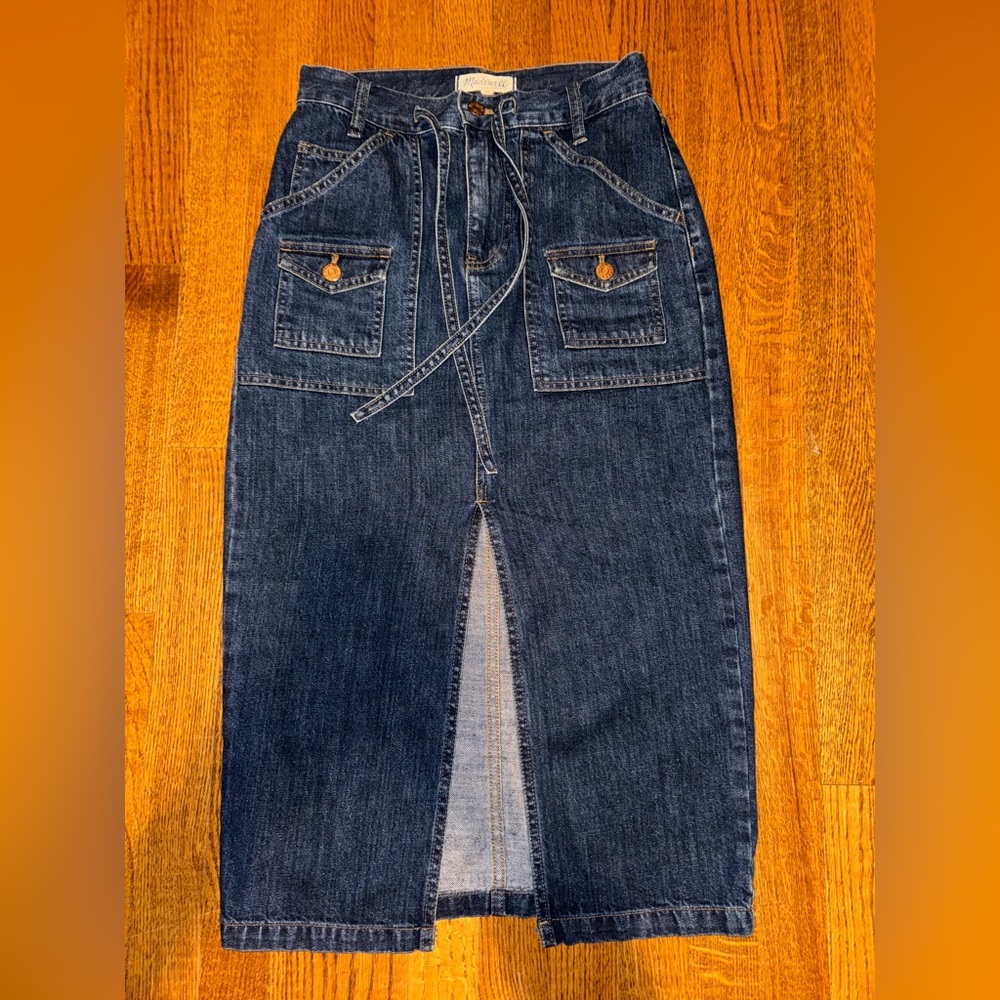 MADEWELL DENIM MIDI SKIRT